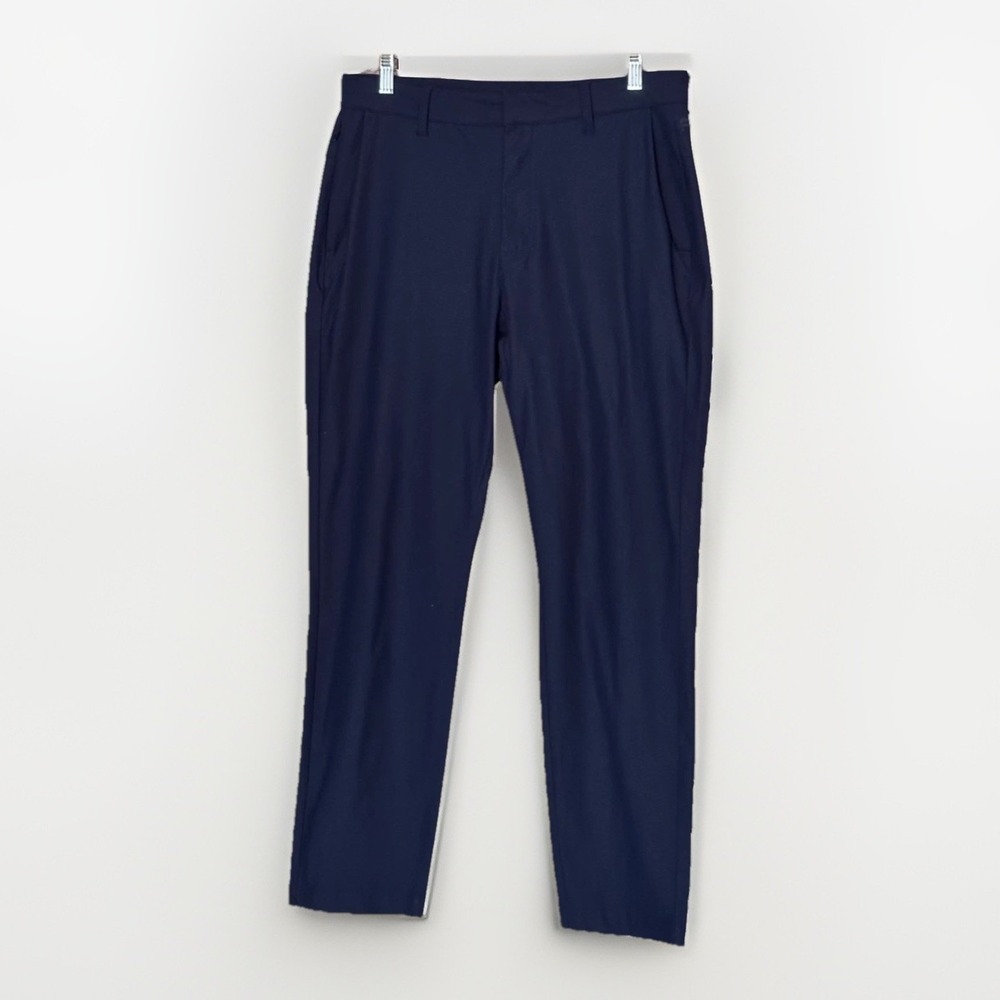 Fabletics Blue Performance Pants Mens 31x30 Stretch Golf Travel Dress Chino